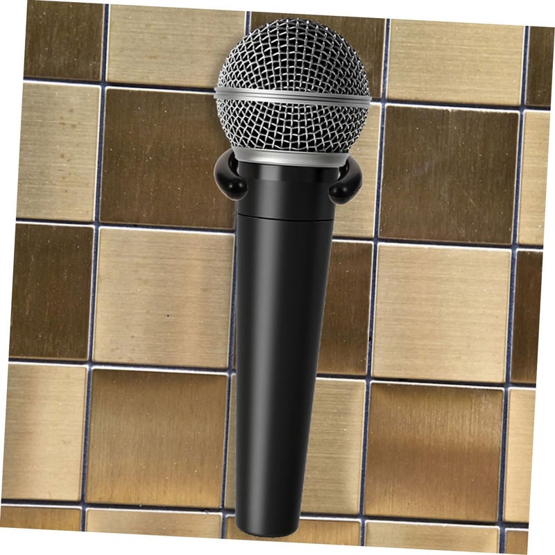 2 Pack Black Microphone Holder Wall Mount Clip For Karaoke Mic Stand Bracket - Image 5