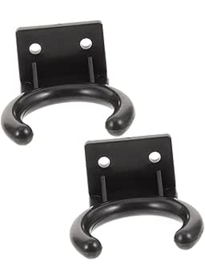 2 Pack Black Microphone Holder Wall Mount Clip For Karaoke Mic Stand Bracket - Image 1