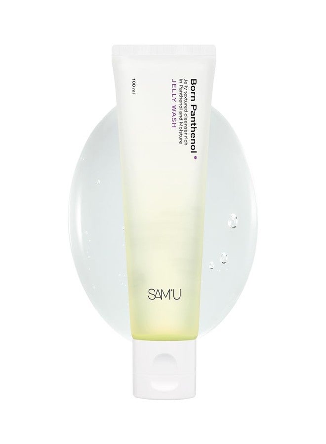 SAM'U Born Panthenol Jelly Wash, Korean Face Cleanser, Low pH Hydrating Gentle Bubble Cleanser, Korean Skin Care for All Skin Types (100ml/3.38 oz - Image 1