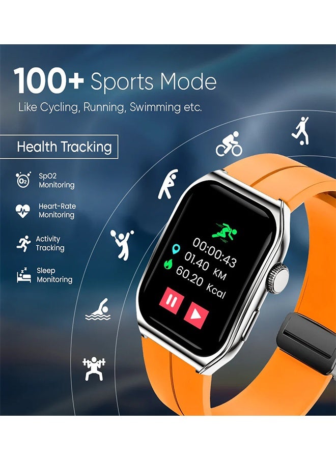 iCruze Pronto Flex Smartwatch with 2.01" Curved Display, Bluetooth Calling, Heart Rate & SpO2 Monitoring, Multi-Sport Modes, Message Alerts, IP67 Water Resistance - Image 3