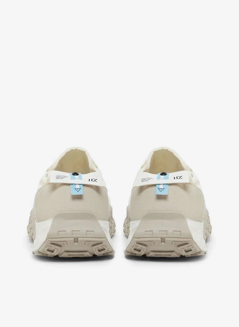 Take Two Cream Take Two Women Printed Panel Stretch-Lace Sneakers for Women | Best Price UAE