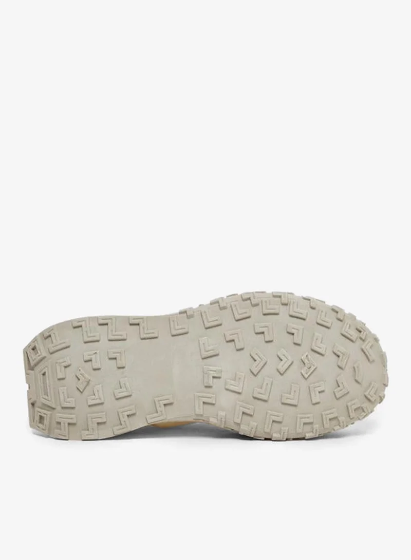 Take Two Cream Take Two Women Printed Panel Stretch-Lace Sneakers for Women | Best Price UAE