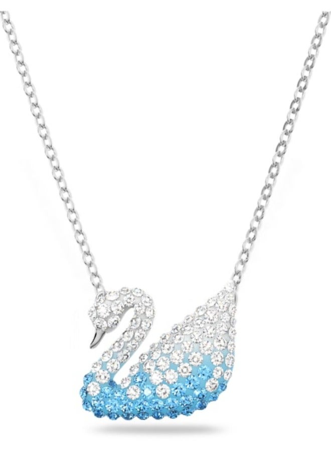 Swaro Studded Iconic Swan Pendant Necklace  - Image 1