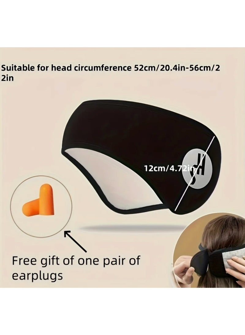 سدادات أذن عازلة للضوضاء + قناع للعين، تصميم عازل للصوت مريح وقابل للتعديل، لا يحتاج إلى بطارية، ضروري للسفر والراحة وحماية نومك العميق - Image 2