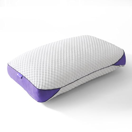 HOMELAB Adjustable Shredded Memory Foam Pillow Queen Size, Cooling Bed Pillow for Sleeping with Removable Cover, Medium Pillow for Side Stomach & Back Sleepers, 1 Pack 20"x28" - Image 1