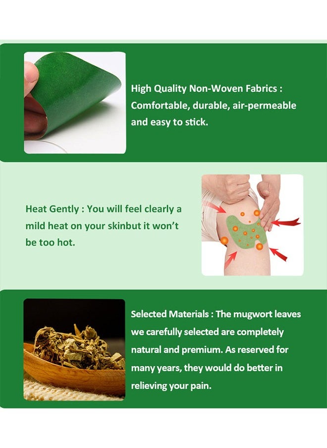 MQ - Herbal Knee Patches 12 Pcs, Pure Natural Herbal Ingredients, Relief Arthritis Pain, Long Lasting of Heating, Wormwood Knee Pain Patch Paste - Image 1