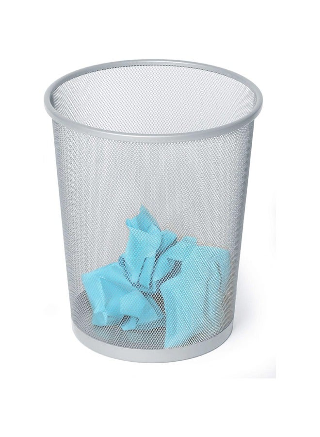 سلة مهملات معدنية فضي - Image 2