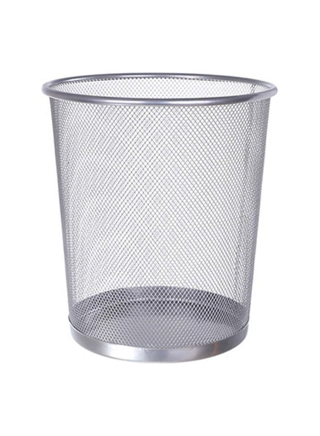 سلة مهملات معدنية فضي - Image 1