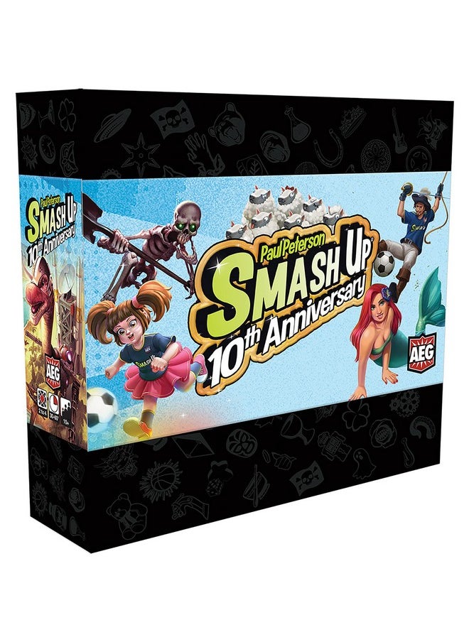 أيج Smash Up: لعبة أساسية مستقلة بمناسبة الذكرى السنوية العاشرة | لعبة بطاقات Shufflebuilding | حوريات البحر، الأغنام، الهياكل العظمية، أبطال العالم | من 2 إلى 4 لاعبين | من سن 10 سنوات فما فوق  - Image 1