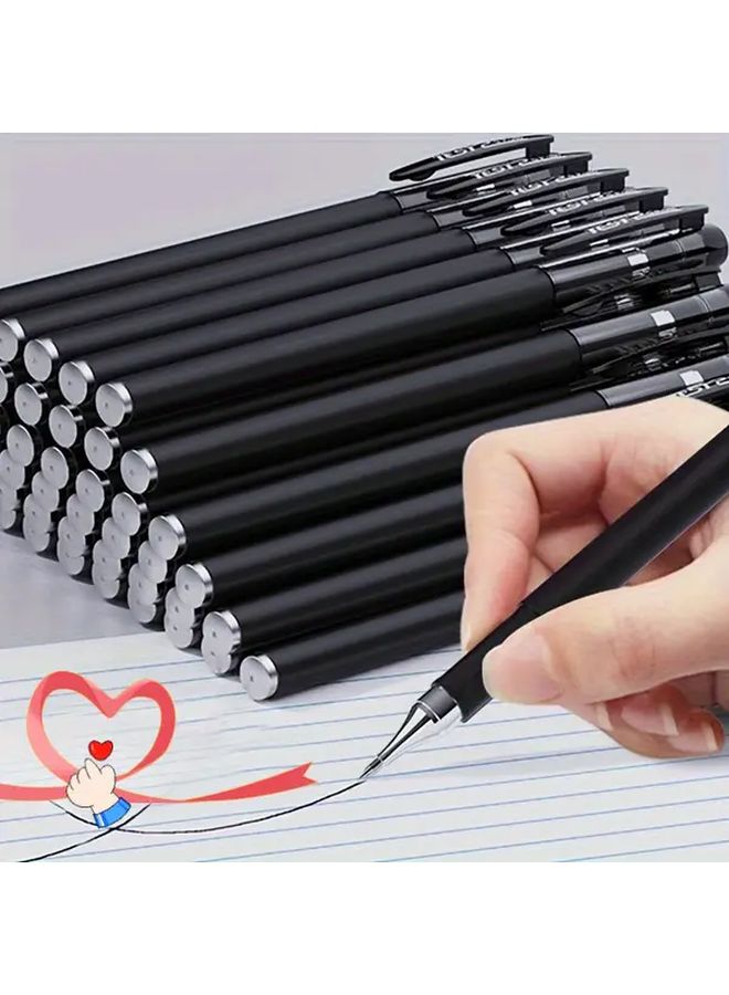 Black Gel Pens 0.5mm 10 Pack For School Office Business Signature And Exams - Image 1