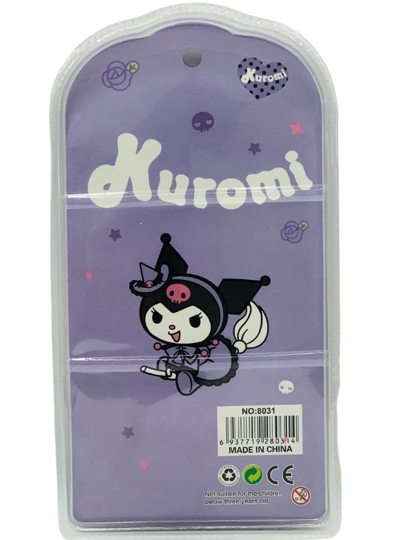 Kuromi-Themed Kids Stationery Set – 2 Pencils, 1 Notepad, Ice Cream Bar-Shaped Eraser, Sharpener & Correction Tape – Purple Writing and Drawing Kit - Image 2