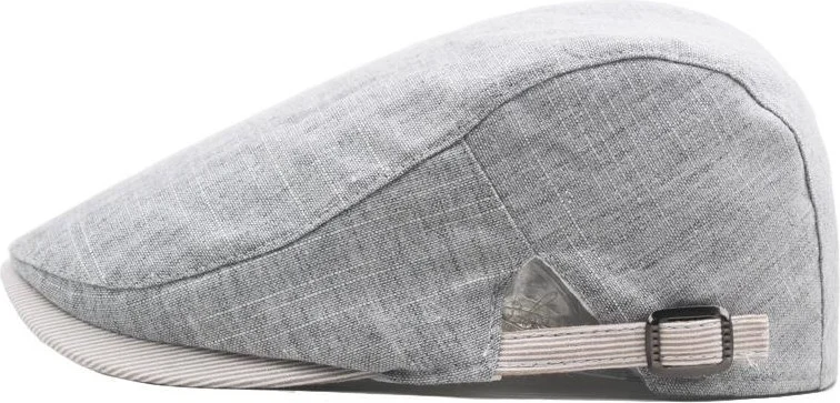 Valkyrie Italian Style Men's Cap Hat Buckle Adjustable Sweatproof Plain Men's Gray