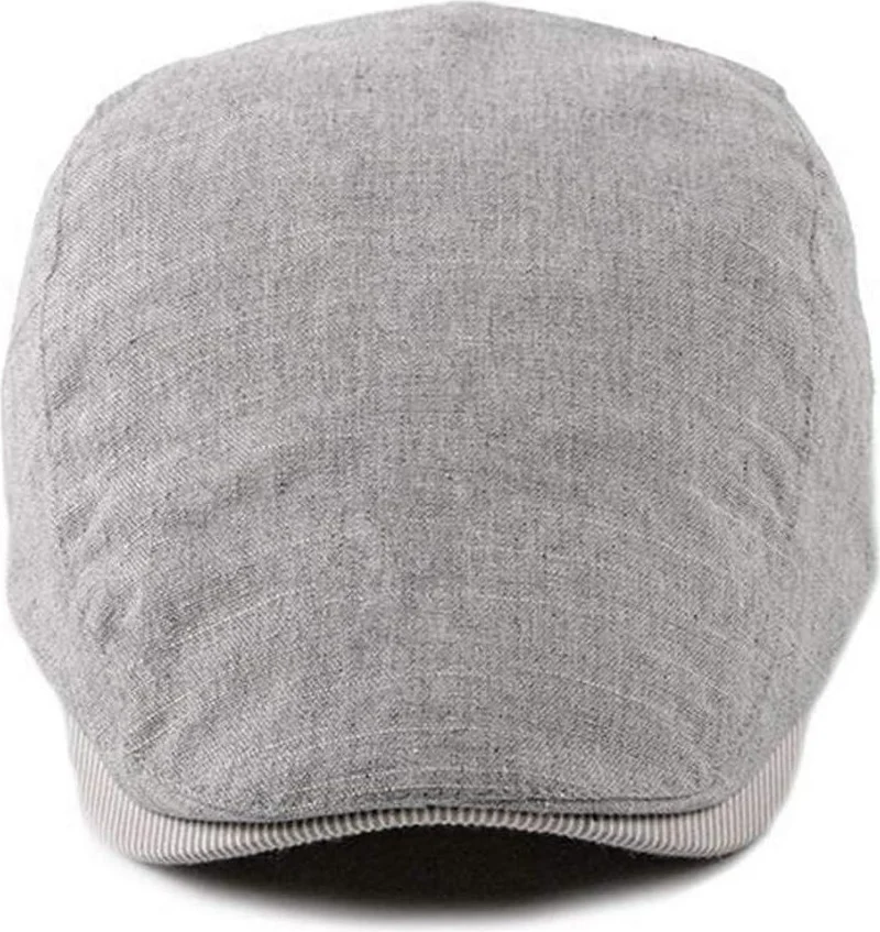 Valkyrie Italian Style Men's Cap Hat Buckle Adjustable Sweatproof Plain Men's Gray