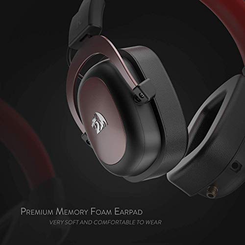 Redragon H510 Zeus Wired Gaming Headset - 7.1 Surround Sound - Memory Foam Ear Pads - 53MM Drivers - Detachable Microphone, Works for Multi-Platforms PC, PS4/3 & Xbox One/Series X, NS - Image 2