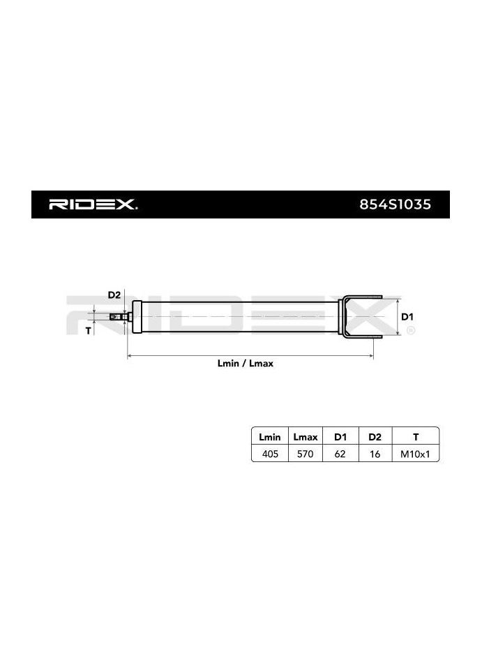 RIDEX - RIDEX - SHOCK ABSORBER (REAR) FOR MERCEDES - 1643202431 / 1643200931 / 1643201531 / 1643201631 - Image 1