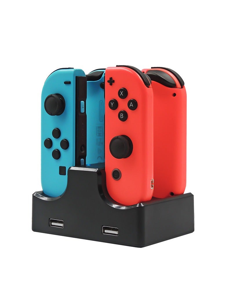 General The charging dock is compatible with Switch Joycon, the controller charger 4-in-1 Switch Joycon Charging Dock with LED Indicator Charging Dock with Type-C charging cable  - Image 1