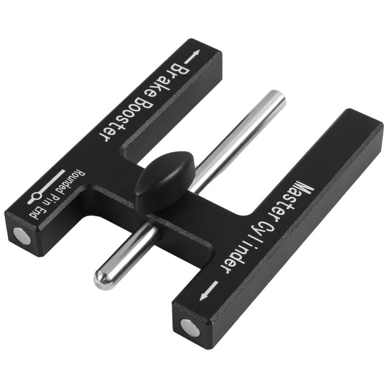 Upgraded Brake Adjustment Tool Brake Booster Rod Adjustment Tool Brake booster with master cylinderPushrod Power For Adjustable Braking Distance of Brake PedalN48 Magnetic CNC Aluminum
