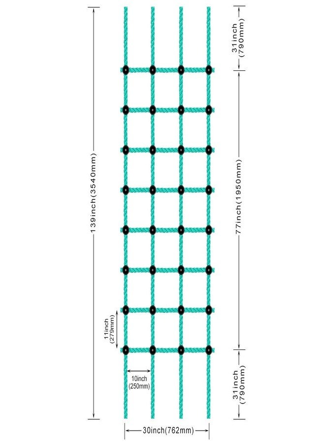 BeneLabel شبكة تسلق بنيلابيل، حبل سلم مصنوع من النايلون 100%، 30" × 108" - Image 5