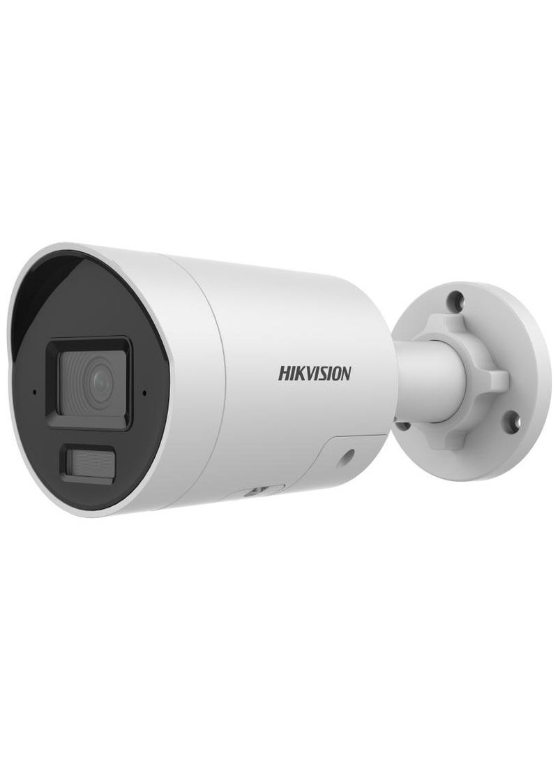 HIKVISION DS-2CD2083G2-LI2U 8MP AcuSense Smart Hybrid Light Bullet Camera, 1/2.8" CMOS, 120dB WDR, IR & White Light, Built-in Dual Microphone, 40m Illumination, H.265+/H.264+, Motion Detection, Perimeter Protection, IP67, PoE, MicroSD Slot (Up to 512GB) - Image 1