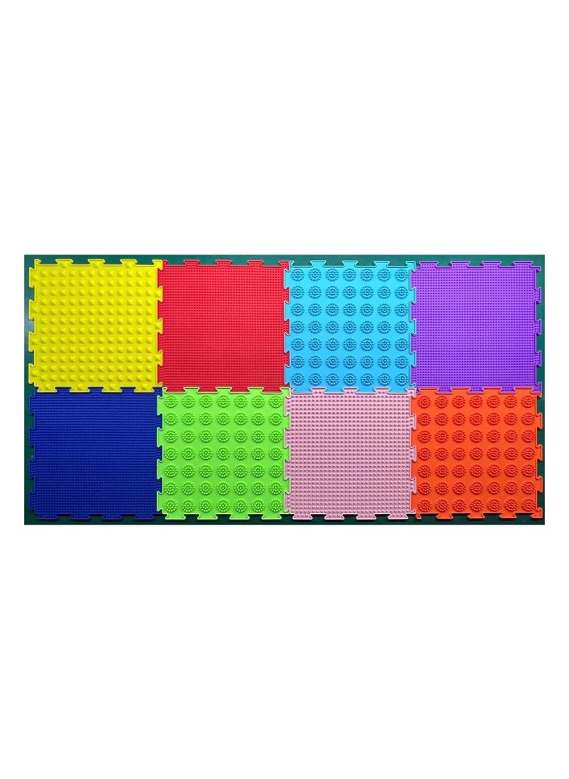 The White Shop - THE WHITE SHOP 8PCS Set of Sensory Mat: Orthopedic Massage Puzzle Floor Mats for Kids - Image 1