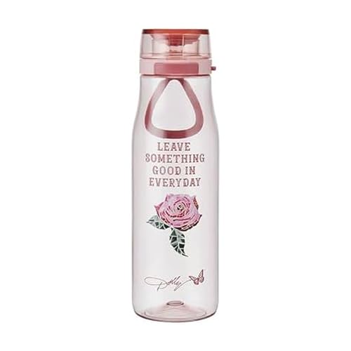 Dolly Parton Water Bottle, Made From Durable Tritan, Leakproof One Touch Flip Lid And Handle For Easy Carrying, 24 Ounce, Pink Rose - Image 1