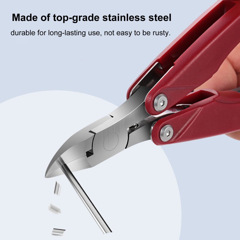 Toenail Clippers: Stainless Steel Ergonomic Anti-Slip Grip Handle - Foldable Detachable 3-In-1 Tool For Thick Or Ingrown Nails, Home And Salon Nail Care - Image 2