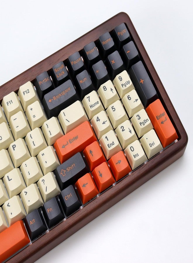 KBDiy Carbon PBT Double Shot Orange Keycap Set,174 Keys Retro Custom Key Cap Keycaps 60 Percent Cherry Profile Keycaps for 61/64/68/84/87/100/104/108 Mechanical Keyboard - Image 4