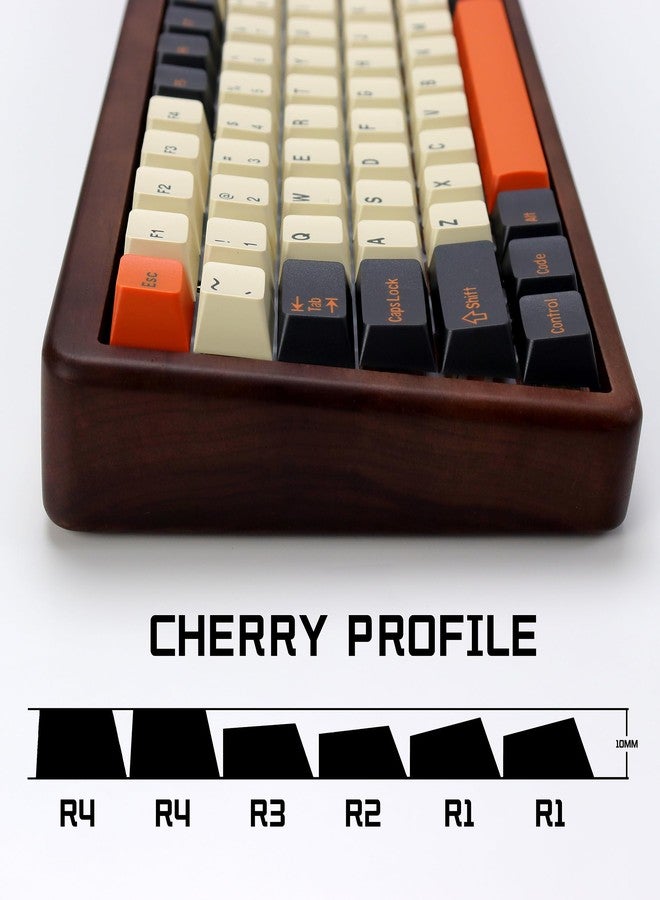KBDiy Carbon PBT Double Shot Orange Keycap Set,174 Keys Retro Custom Key Cap Keycaps 60 Percent Cherry Profile Keycaps for 61/64/68/84/87/100/104/108 Mechanical Keyboard - Image 3