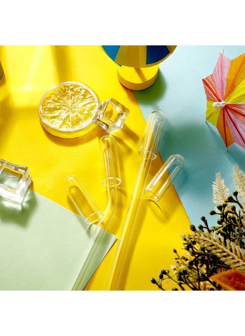 Geiserailie 10 Pieces Glass Straw Tips Cover Reusable Drinking Straw Tips Cap Clear Lids15 mm  - Image 3