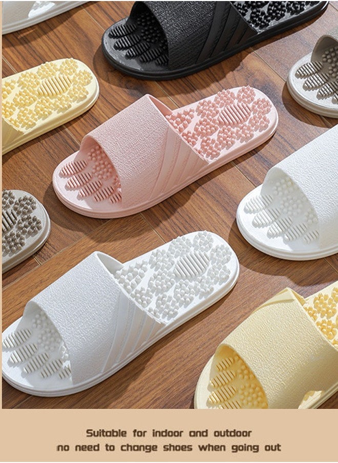 Generic Massage Slippers for Plantar Fasciitis for Men/Women, Acupuncture Slippers Plantar Pain Relief Non-Slip Massage Sandals Men/Women Stress Relief for Bathï¼Whiteï¼  - Image 2