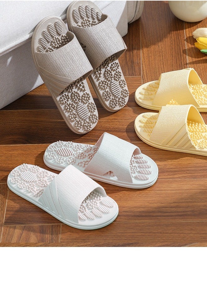 Generic Massage Slippers for Plantar Fasciitis for Men/Women, Acupuncture Slippers Plantar Pain Relief Non-Slip Massage Sandals Men/Women Stress Relief for Bathï¼Whiteï¼  - Image 3