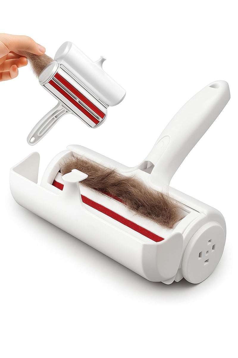 SHUFI MART Reusable Pet Hair Remover - Self-Cleaning Lint Roller Brush for Dog & Cat Hair, Furniture, Clothes, Sofa & Car Seats | Portable Eco-Friendly Fur Cleaner Tool - No Sticky Sheets - Image 1
