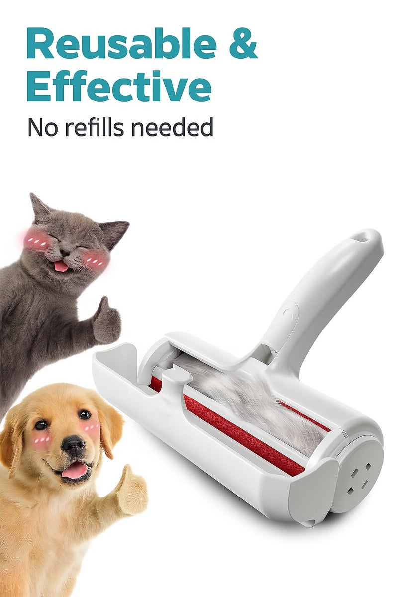 SHUFI MART Reusable Pet Hair Remover - Self-Cleaning Lint Roller Brush for Dog & Cat Hair, Furniture, Clothes, Sofa & Car Seats | Portable Eco-Friendly Fur Cleaner Tool - No Sticky Sheets - Image 2