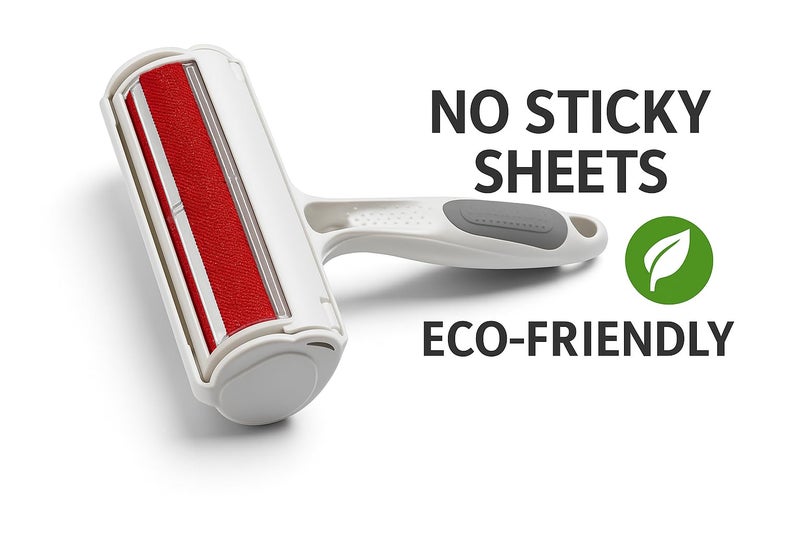 SHUFI MART Reusable Pet Hair Remover - Self-Cleaning Lint Roller Brush for Dog & Cat Hair, Furniture, Clothes, Sofa & Car Seats | Portable Eco-Friendly Fur Cleaner Tool - No Sticky Sheets - Image 3