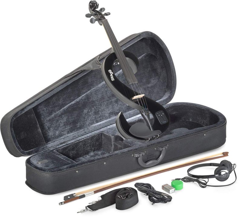 Stagg EVN 44 BK Silent Violin Set with Case Black