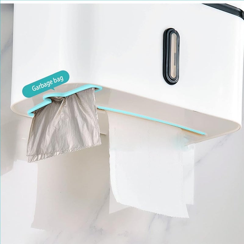 N.C NC NC NC NC NC Toilet Paper Holder Bathroom Tissue Box Home Carton Wall Organizer Wall Mounted Waterproof Roll Holder Rust-Proof Paper Towel Holder Multi-Function Toilet Paper Distributor No Drilling - Image 3