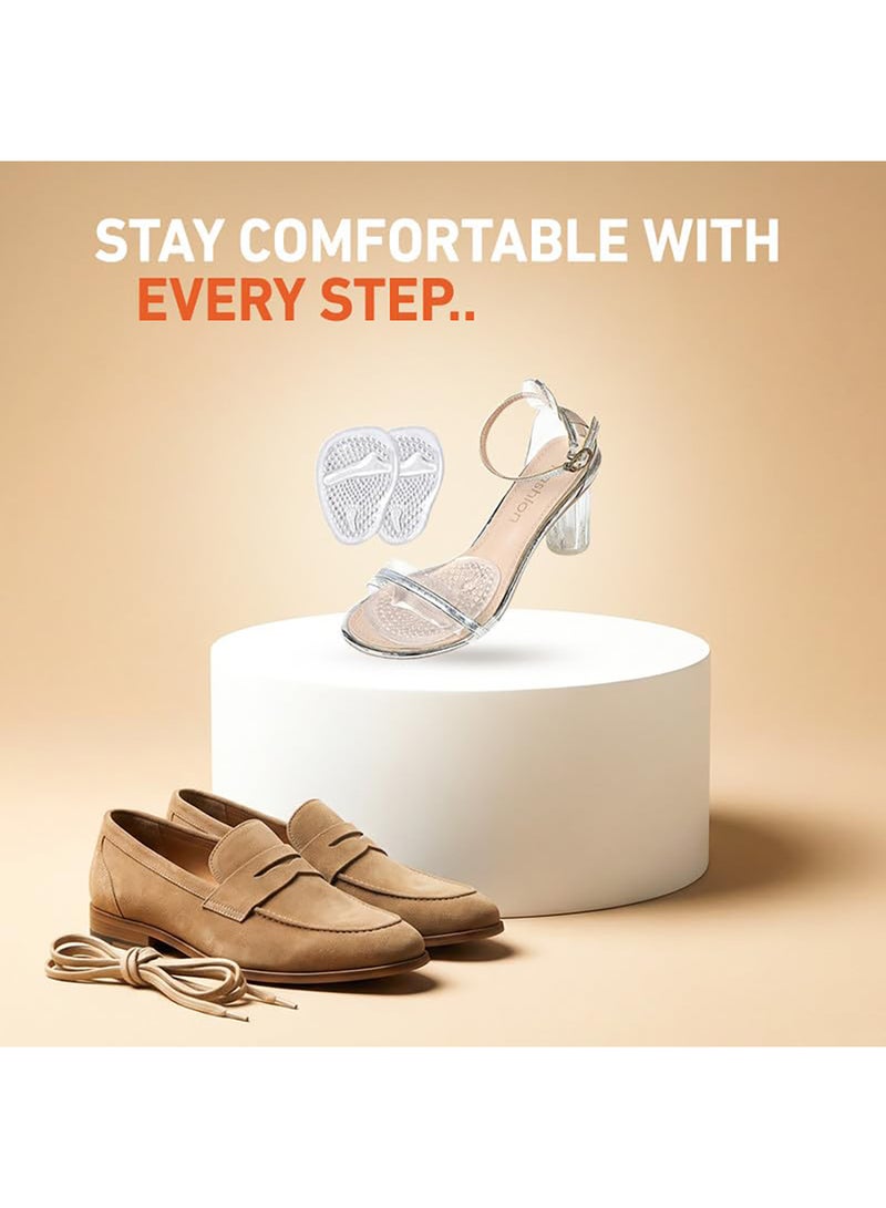 Tishta Toe & Forefoot Pads - Anti Slip Front Foot Cushion for Daily Comfort and Stability - Soft Padding Design for Walking and Standing - (One Size) - (Silicone Gel)-Model 2 - Image 5