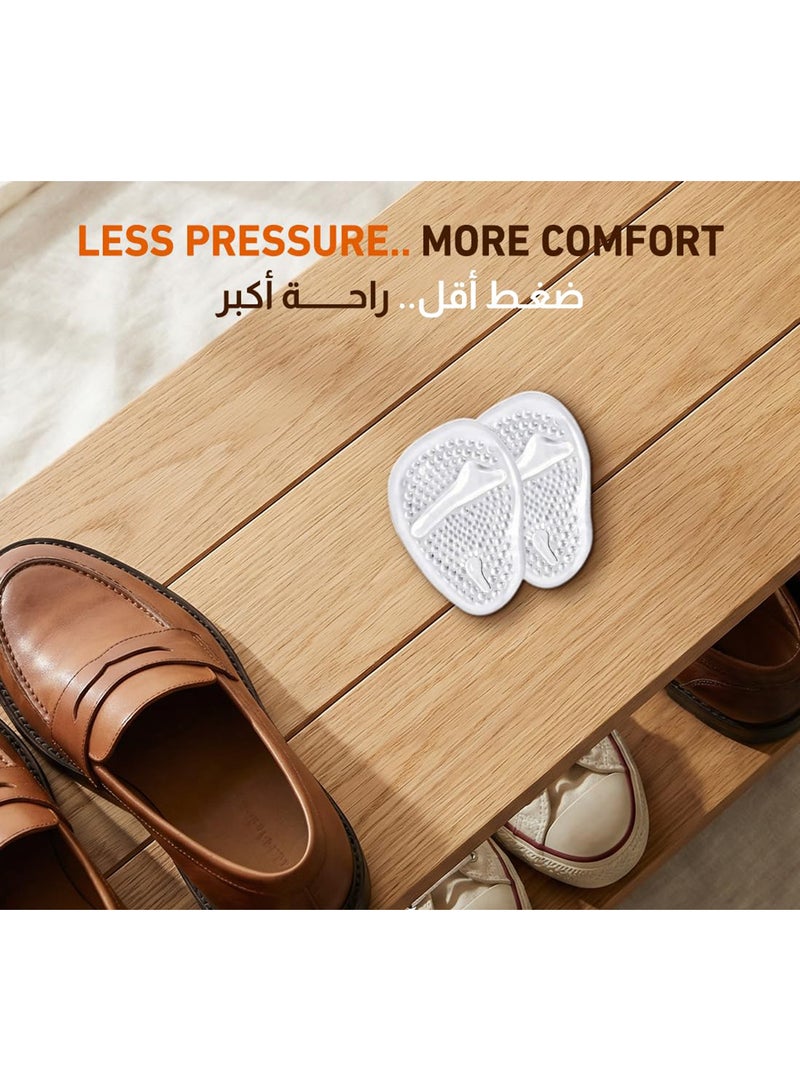 Tishta Toe & Forefoot Pads - Anti Slip Front Foot Cushion for Daily Comfort and Stability - Soft Padding Design for Walking and Standing - (One Size) - (Silicone Gel)-Model 2 - Image 3