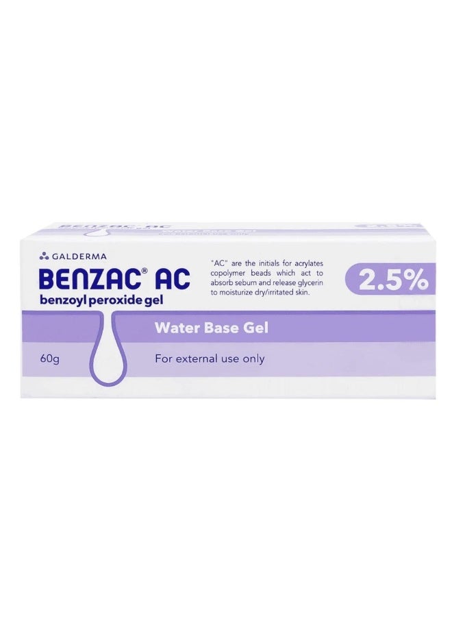 Galderma BENZAC AC Benzoyl Peroxide Gel 2.5%, 60g