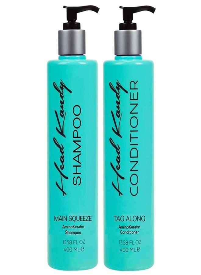 Head Kandy Sqaud Goals Amino Keratin Shampoo & Conditioner Bundle | The Besties | For Colored Hair | Salon Quality, For Dry, Damaged Hair & Growth - Image 1