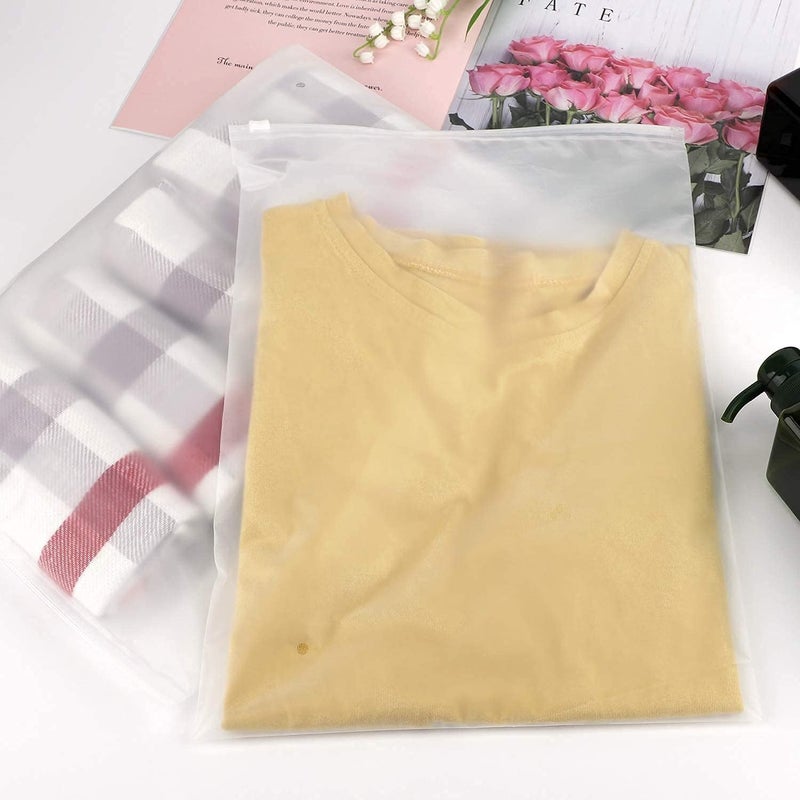 ENPOINT T Shirt Bags for Small Business, 100pcs 10x13 inch 3 mil Thick Frosted Zipper Bags for Clothes, Swimsuit Storage with Zipper, Vent Holes, for Shirt Packaging Clothing Packaging - Image 5