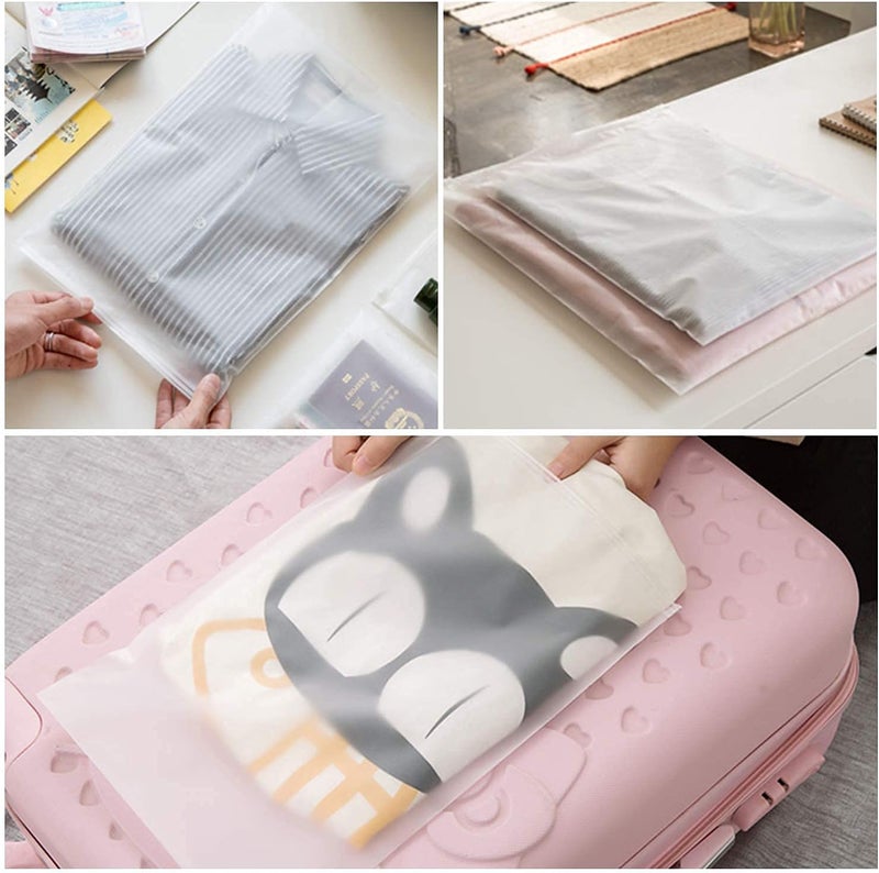 ENPOINT T Shirt Bags for Small Business, 100pcs 10x13 inch 3 mil Thick Frosted Zipper Bags for Clothes, Swimsuit Storage with Zipper, Vent Holes, for Shirt Packaging Clothing Packaging - Image 2