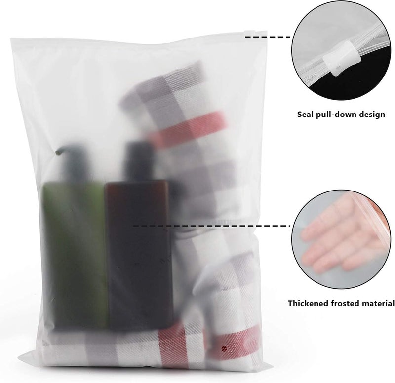 ENPOINT T Shirt Bags for Small Business, 100pcs 10x13 inch 3 mil Thick Frosted Zipper Bags for Clothes, Swimsuit Storage with Zipper, Vent Holes, for Shirt Packaging Clothing Packaging - Image 3