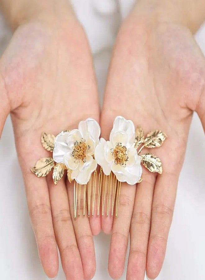 LINYUEARUI Vintage Bridal Flower Hair Comb for Women, Bridal Hair Clip Pearl Water Drill Bit Jewelry Girls Wedding Hair Accessories Retro Wedding Ball Birthday - Image 5