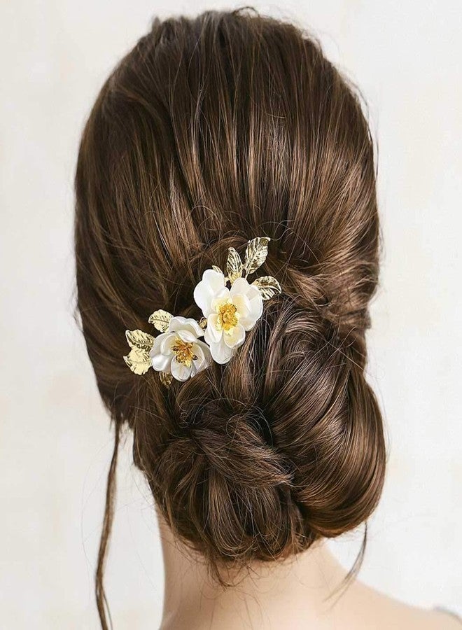 LINYUEARUI Vintage Bridal Flower Hair Comb for Women, Bridal Hair Clip Pearl Water Drill Bit Jewelry Girls Wedding Hair Accessories Retro Wedding Ball Birthday - Image 3