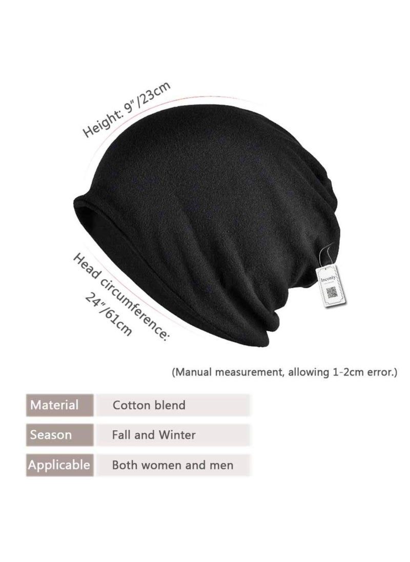 SYOSI - Chemo Caps for Women Dual Purpose Cotton Cap Slouchy Beanies Cancer Patients Sleep Hats Warm Soft Stretchy 3 Pack - Image 1