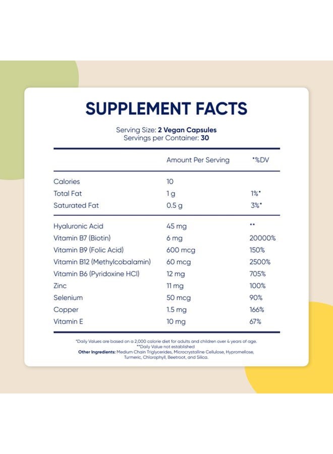 M MOÉRIE Hair Growth Supplement for Women & Men - Hair Skin and Nails Vitamins With Biotin, Q10 & Minerals - For Thicker, Fuller Hair & Hair Loss Treatment - Advanced Beadlet Delivery System - 120 Pills - Image 3