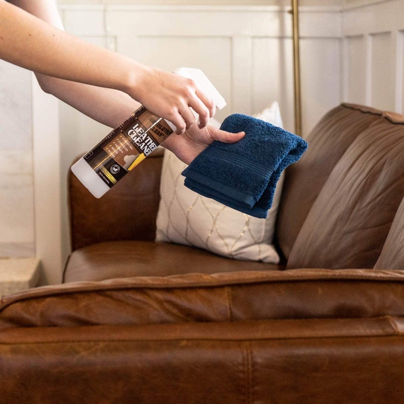Absolutely Clean Amazing Leather Cleaner/Conditioner/Deodorizer | Powerful, Natural Enzyme Cleaner | USA Made | Great for Leather & Vinyl, Furniture, Boots, Purses, Clothing & More Removes Stains Spray & Wipe (16oz) - Image 2