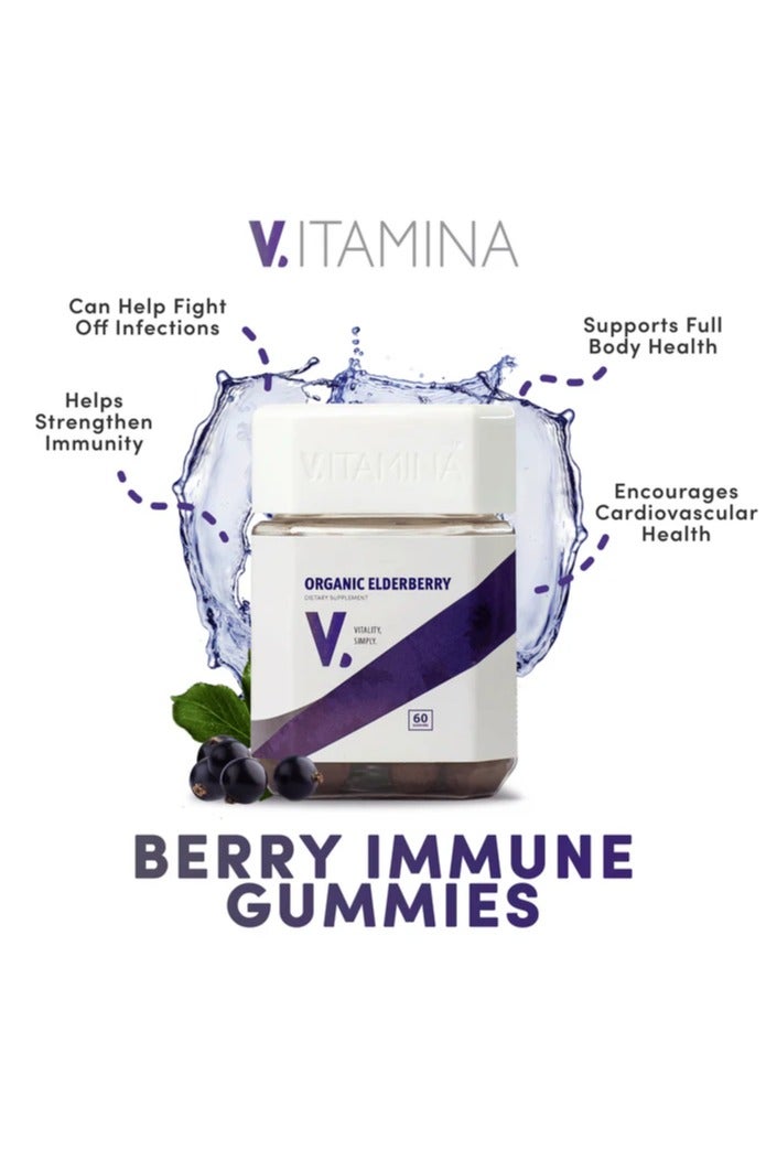 Vitamina Organic Elderberry Gummies – 60 Gummies - Image 2