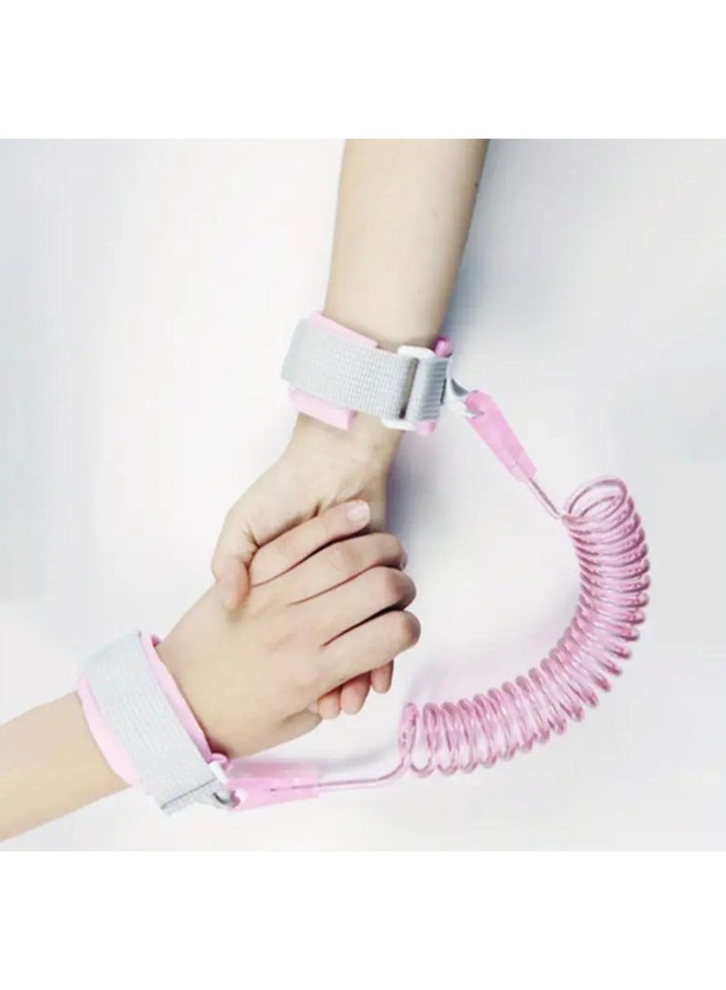 Toddler Safety Harness Walking Leash, Anti Lost Wrist Link Pink - Image 3